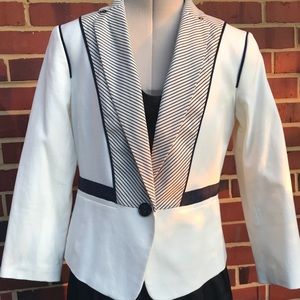 Ann Taylor Nautical-Inspired Cropped Blazer - 0P